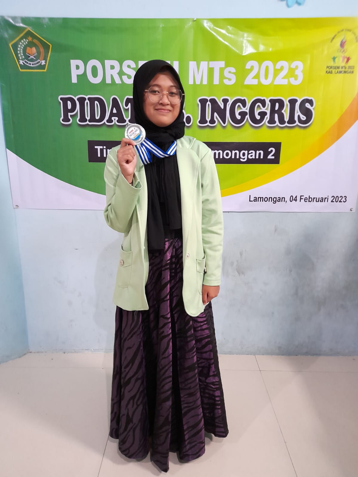 Juara 2 Pi Pidato B. Inggris PORSENI KEMENAG KKMTs Lamongan 2 Tahun 2023