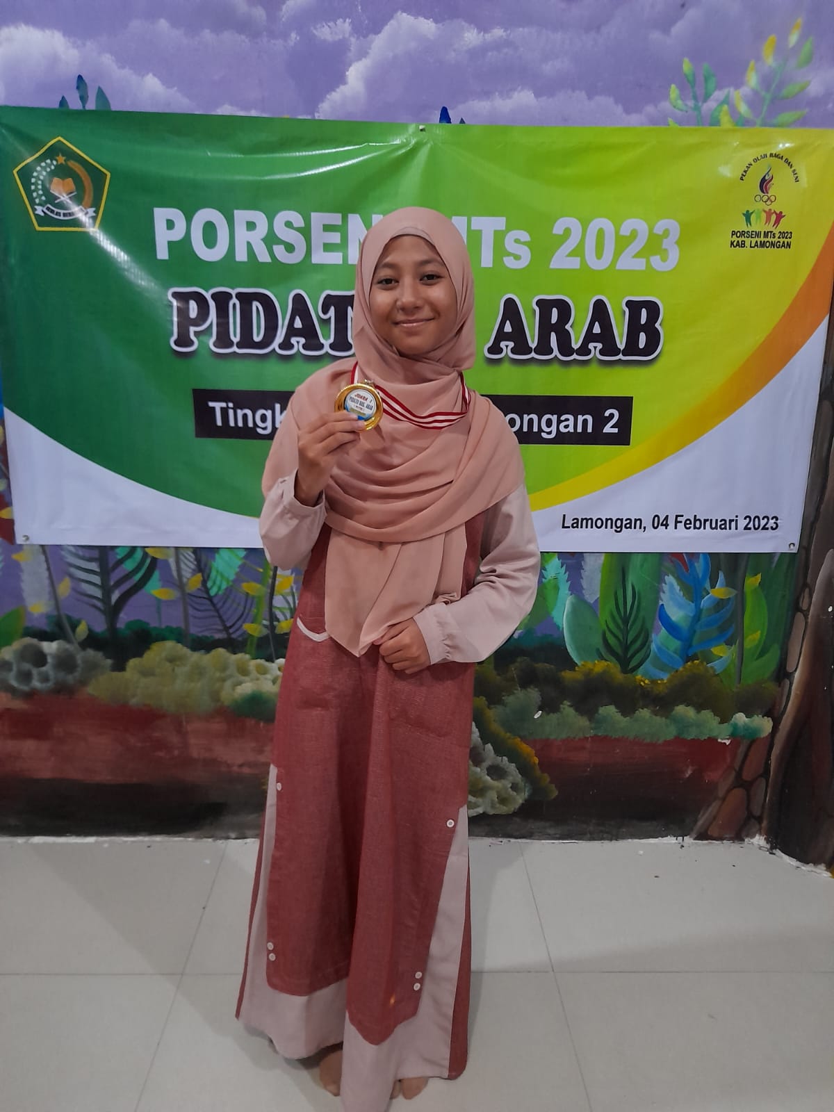 Juara 1 Pi Pidato B. Arab PORSENI KEMENAG KKMTs Lamongan 2 Tahun 2023