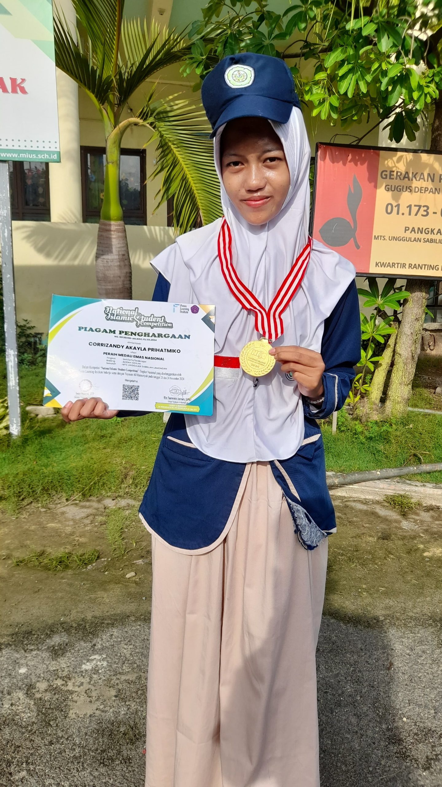 MEDALI EMAS OLIMPIADE AKIDAH AKHLAQ TINGKAT NASIONAL FOCUS LEARNING INSTITUTE TAHUN 2024