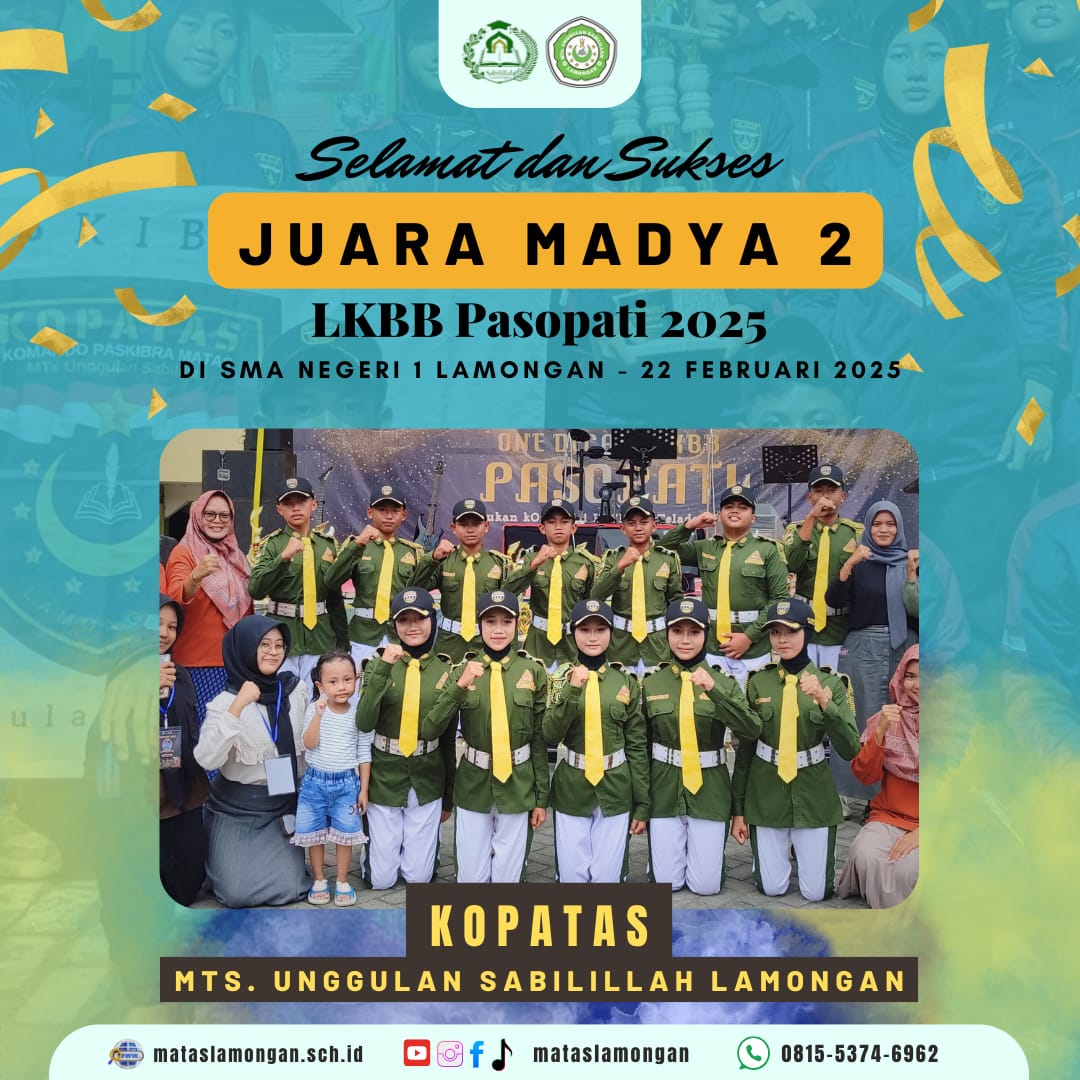 Juara Madya 2 LKBB Pasopati Tingkat Jawa Timur di SMA Negeri 1 Lamongan Tahun 2025
