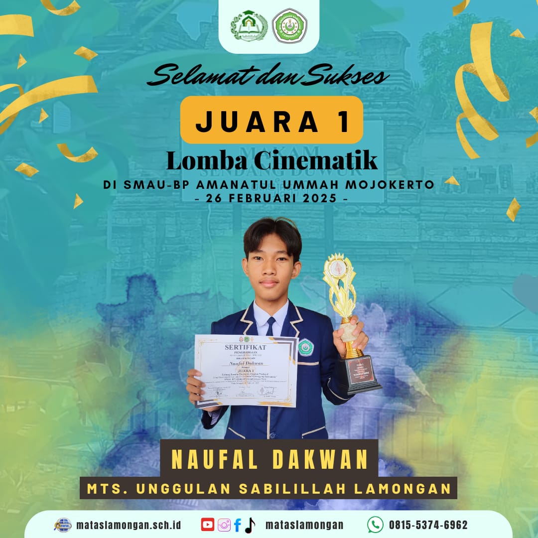 Juara 1 Lomba Cinematik tingkat Jawa Timur Tahun 2025