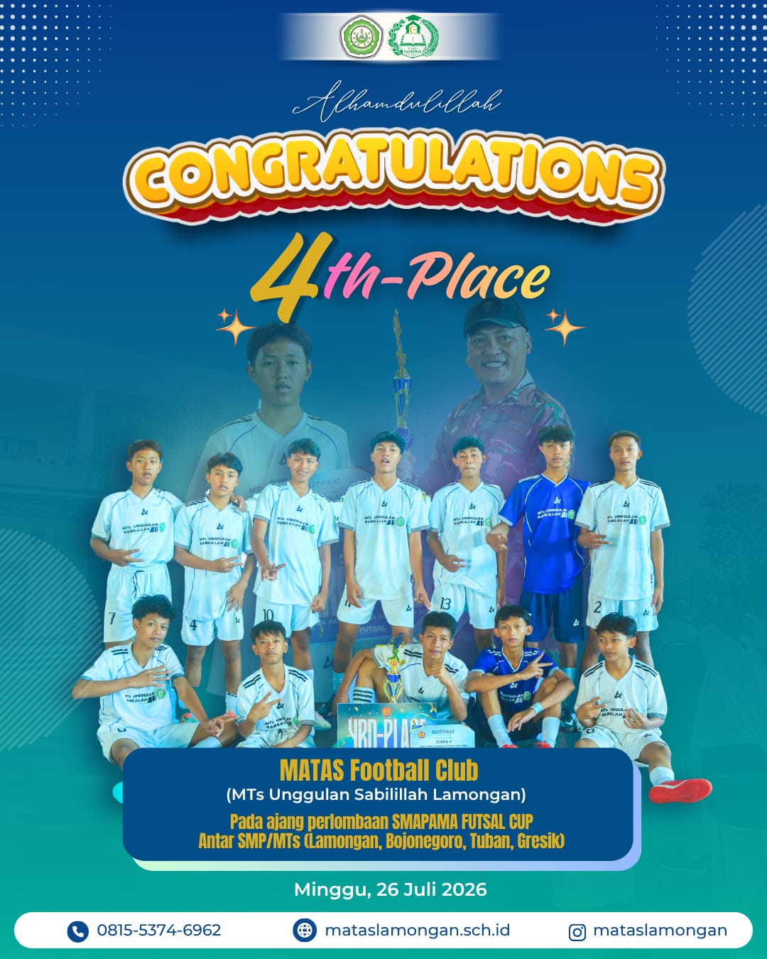 Juara 4 FUTSAL SMA PANCA MARGA CUP 2026